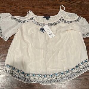 French Connection Island Maze Top Women Size 6 NWT